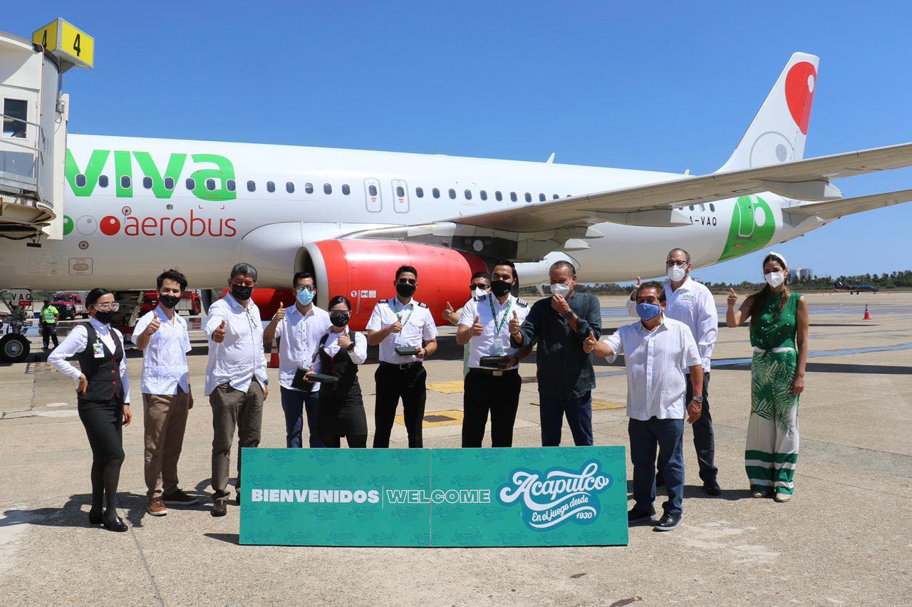 Llega a Cancún el primer vuelo procedente de Acapulco; lo opera Viva Aerobus
