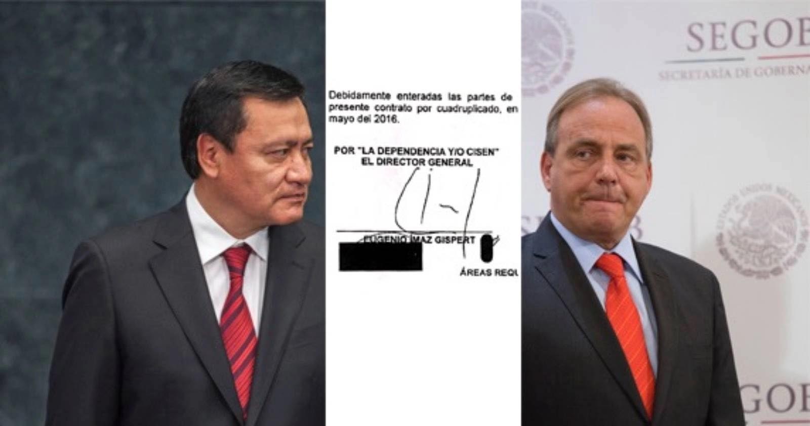 Un contrato del Cisen demuestra que Osorio Chong mintió sobre la compra de Pegasus