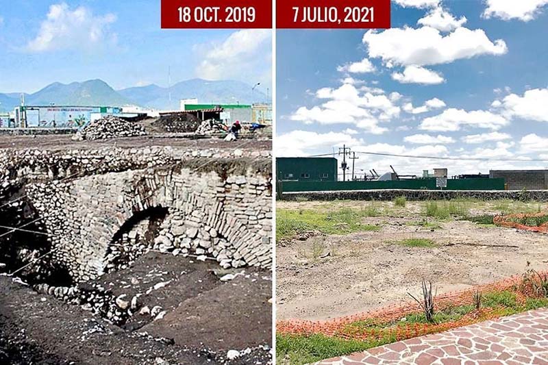 Entierran hallazgo arqueológico en Ecatepec