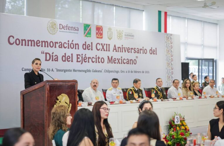 Evelyn Salgado conmemora el 112 Aniversario del Ejército Mexicano
